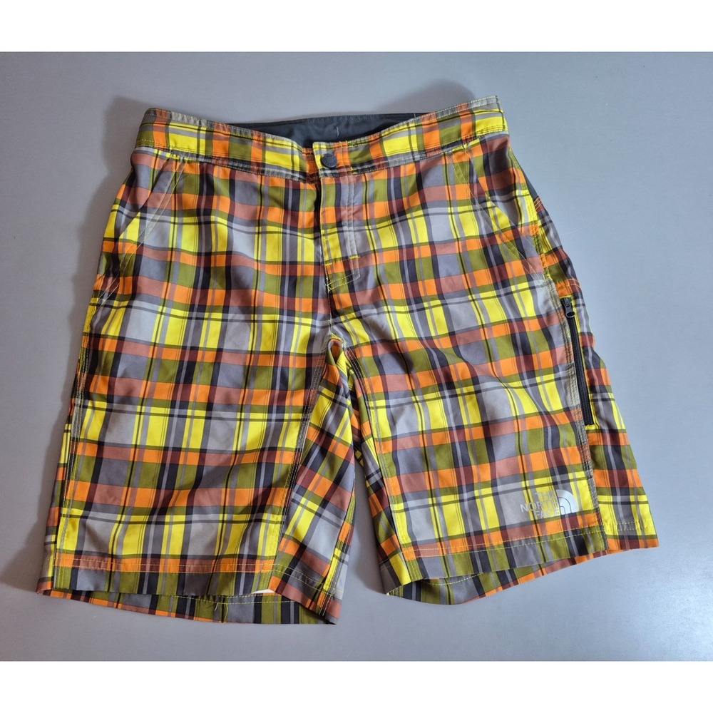 The North Face Mens Swim Board Shorts 32 Waist 10" Inseam Multicolor Plaid